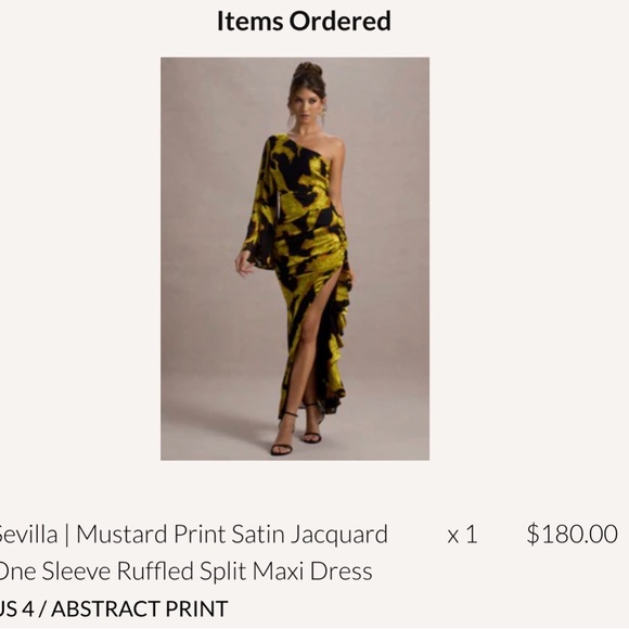 Club L London | One-Shoulder Black and Green Maxi Dress | NWT | US 4 UK 8 - Picture 9 of 10